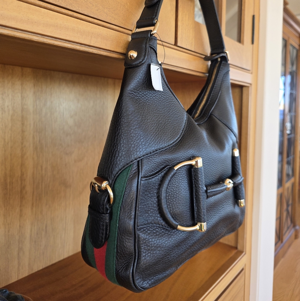 Gucci Heritage Horsebit Web Hobo - Picture 11 of 16